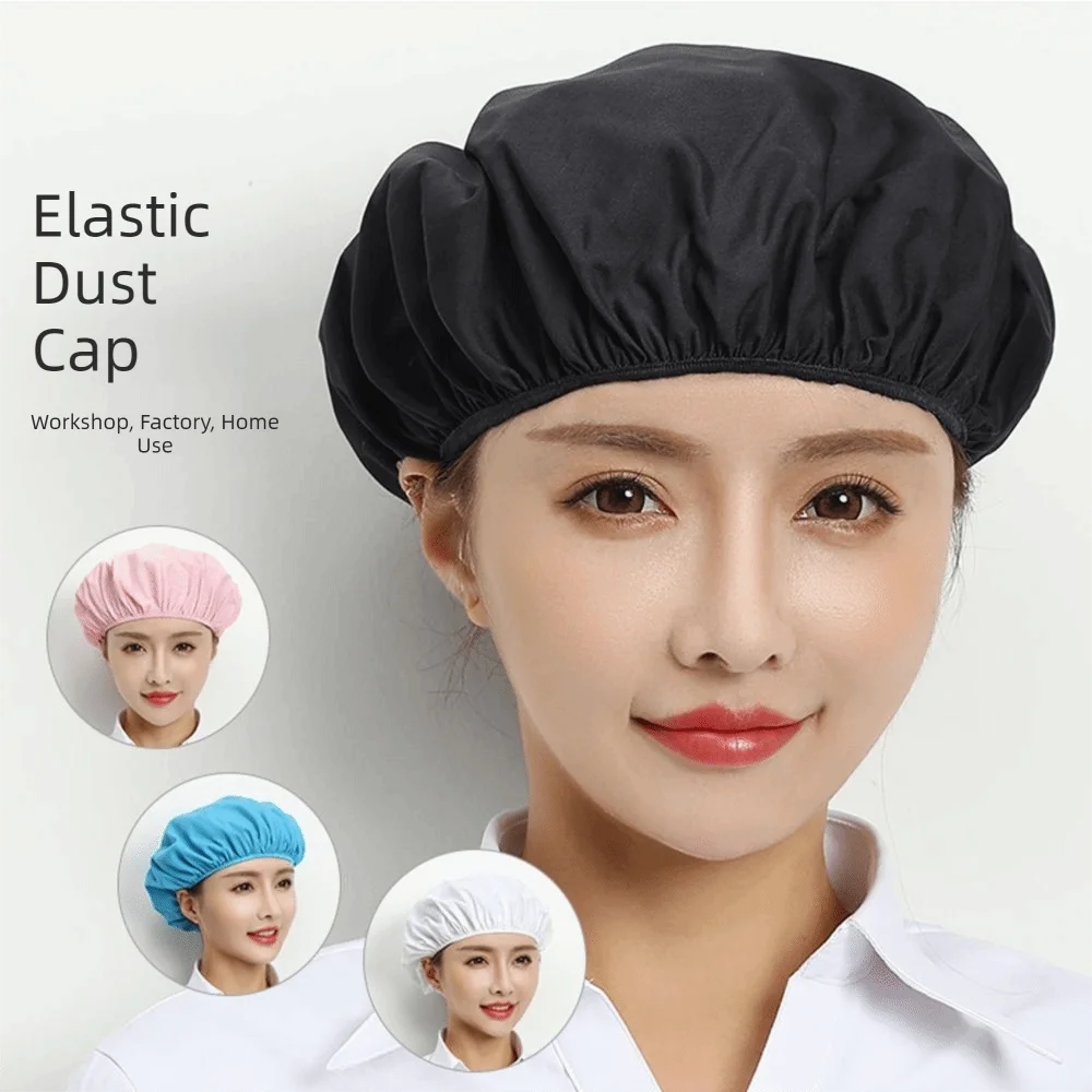 Simple Elastic Workshop Work Hat Dust-proof Breathable Chef Hat Smoke-proof Hair Fall-proof Cooking Hygienic Cap Food Factory