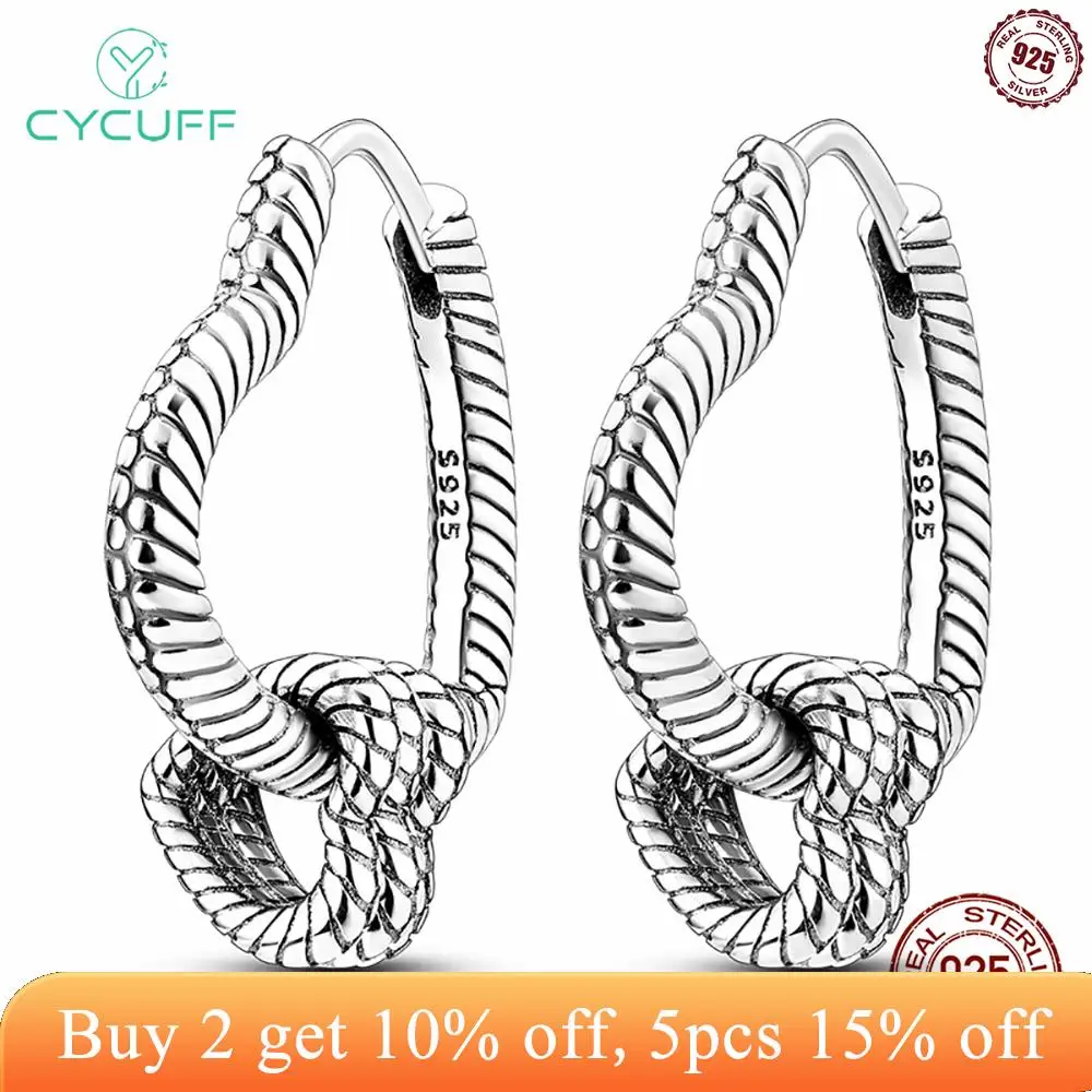 Cycuff Sterling Silber Ohrringe Serpentin Multi-Ring Herz Ohrringe für Frauen Hochzeit Verlobung