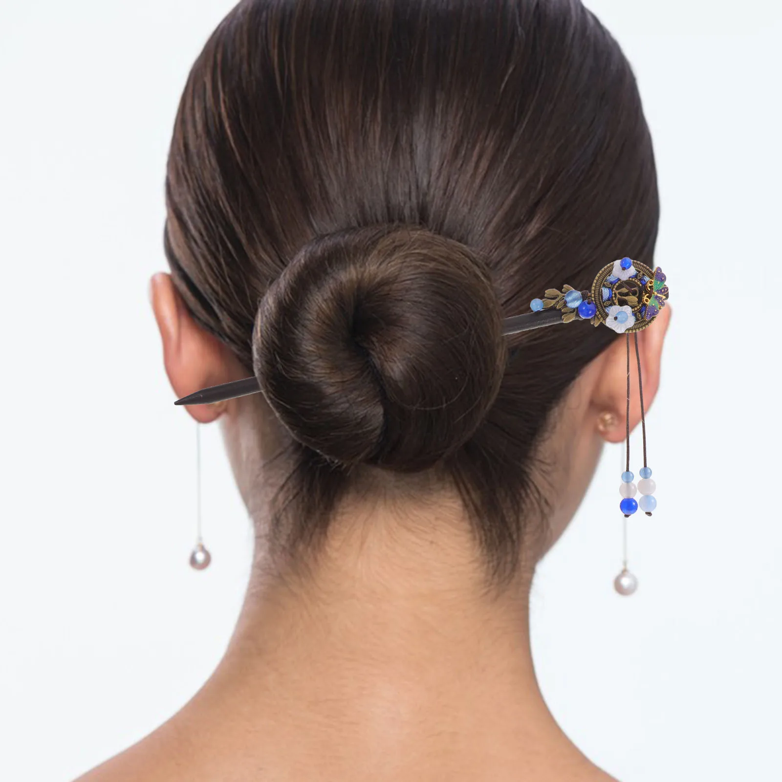 

2 Pcs Elegant Wooden Hair Chopsticks Vintage Hair Sticks for Women Traditional Accessories