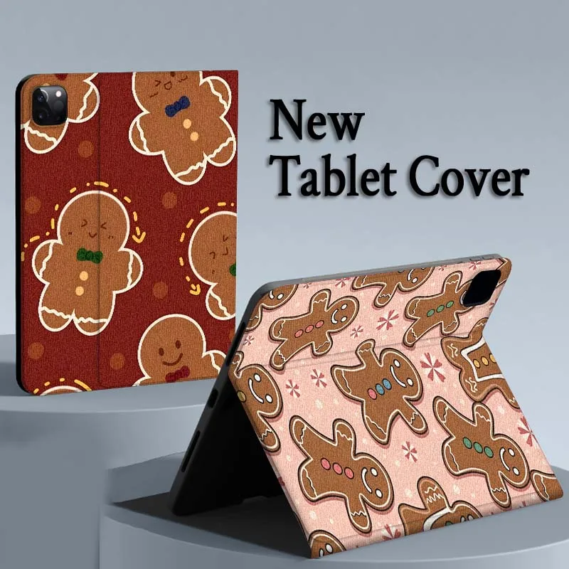 

Christmas Gingerbread Man For iPad Air Mini Pro 7 6 5 9.7 11 10.5 12.9 Automatic Sleep/Wake Tablet Case