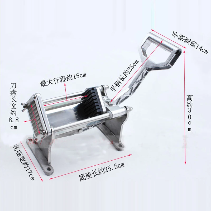 Слайсер для картофеля из нержавеющей стали, домашняя полоска для картофеля фри, картофеля-фри для кухни, ручная овощерезка, кухонные гаджеты