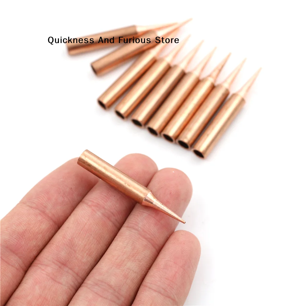 【TO】10Pcs 900M-T-I Pure Copper Low Temperature Soldering Iron Solder Tips Suitable For 936 937 Soldering Stations Etc. ﻿