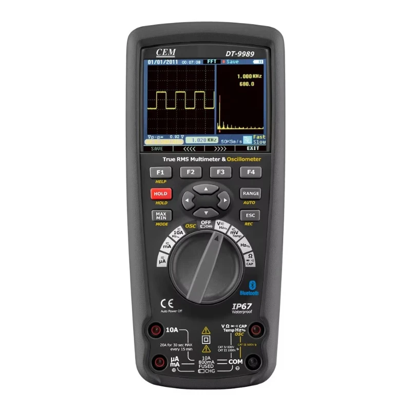 DT-9989 Professional Digital Multimeter 50000 Counts 2-in-1 High Accuracy Oscilloscope Electronic Measuring Instrument