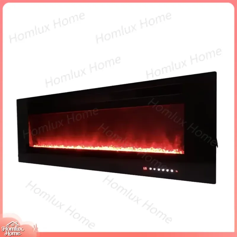 Modern Fireplace Heater Freestanding Suspension Style Remote Control Indoor Heating Appliance Steel Frame Easy