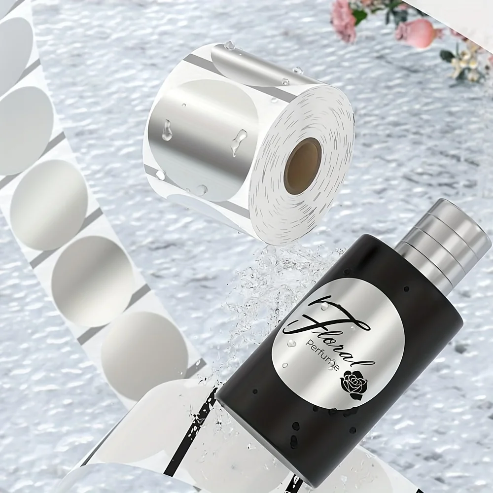 5.08 سنتيمتر تسميات لاصقة حرارية مستديرة فضي/واضح الذهب/نقطة فلاش ، ذاتية اللصق ، شعار DIY/رمز الاستجابة السريعة ، مكتب/تجاري/اصنعها بنفسك الحرف