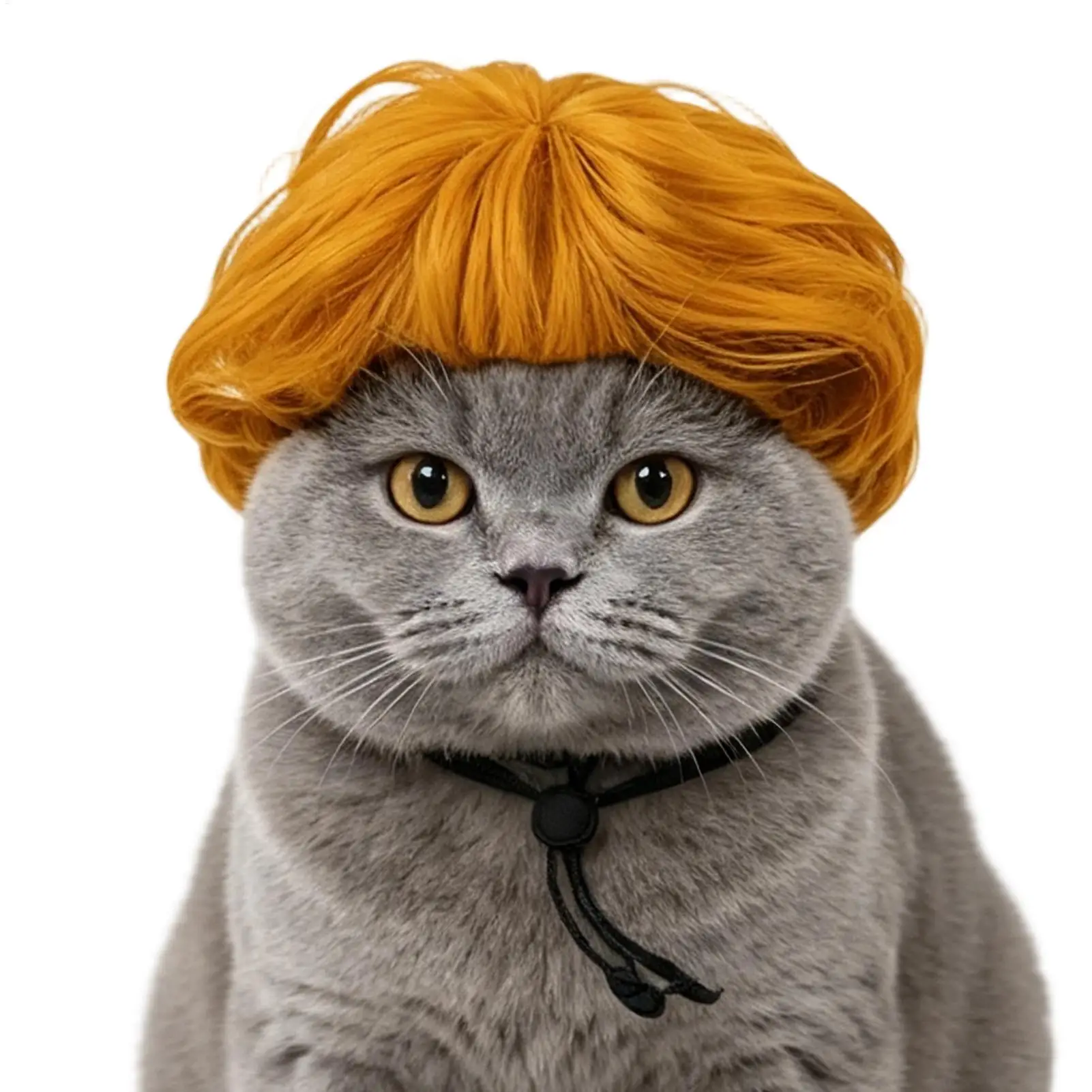 Cat Wig Soft Funny Elastic Bands Comfortable Breathable Pet Show Performance Stage Wigs for Halloween Cosplay Carnival Birthday