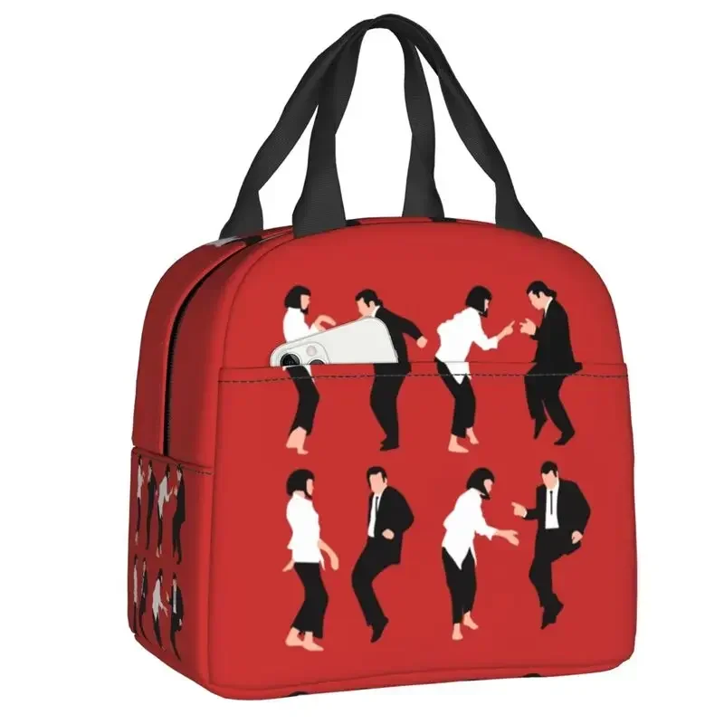 Pulp Fiction Dance Lunch Box Waterproof Quentin Tarantino Cooler Thermal Food Insulated Lunch Bag For Kids Picnic Tote Bags