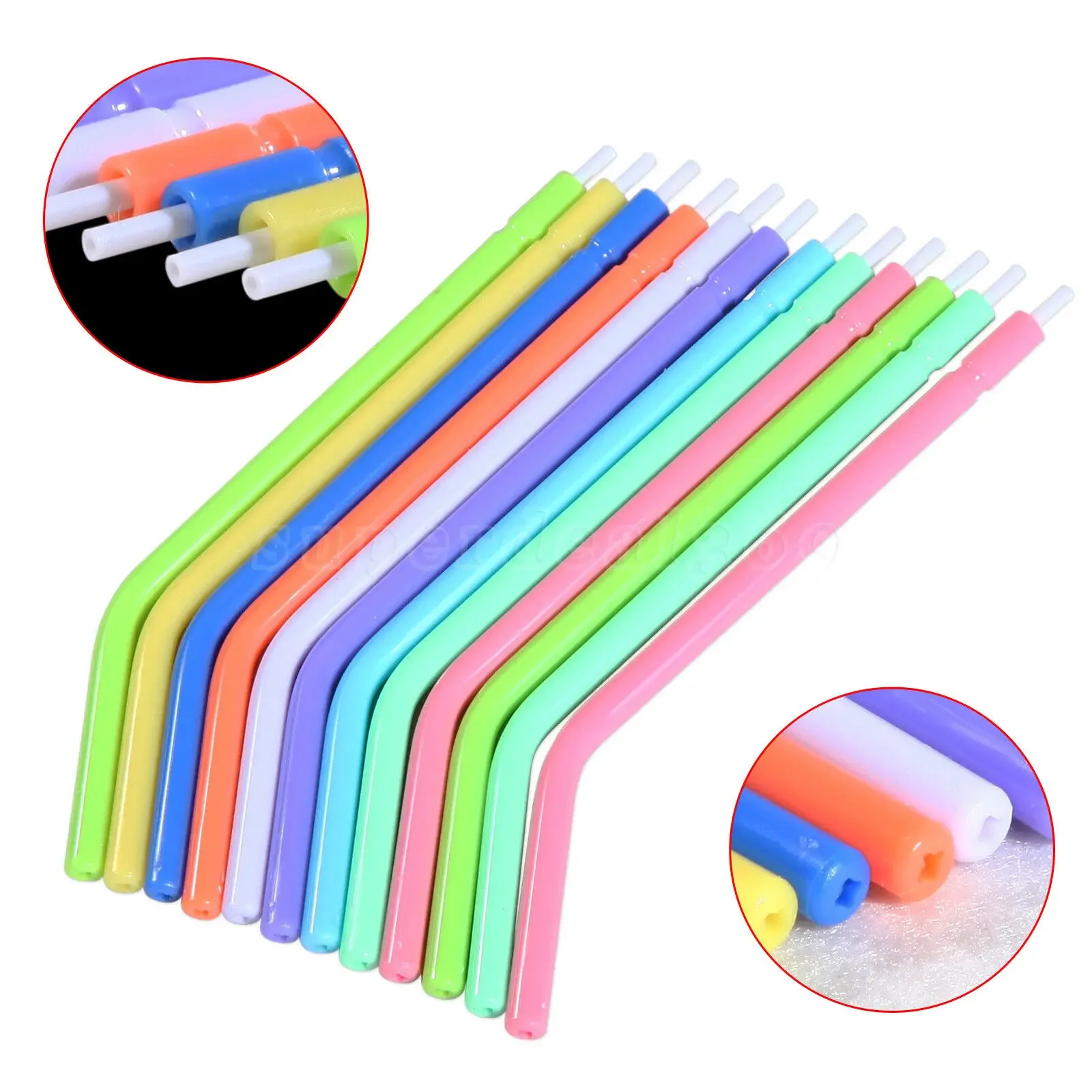 

250pcs/1Pack Dental Disposable Spray Tips Nozzles For 3-Way Air Water Syringe High Quality Plastic Colorful