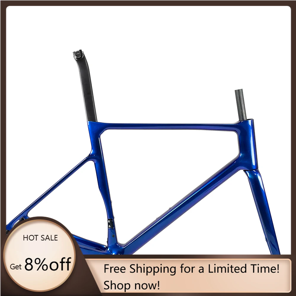 

STLF Airwolf Carbon Fiber Frame Full Inner Superlight 990G Climbing Bike Frames 700X38C Disc Di2 UD Compatible Cyclocross Road F