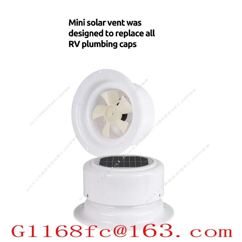 RV Solar Ventilation Fan Roof Exhaust Fan Solar Powered Vent Fan for Camper Van Motorhome Trailer Boat