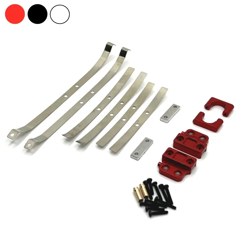 MN82 LC79 металлическая задняя ось, амортизатор, листовые пружины и фиксированный кронштейн для крепления сиденья 1/12, детали для модернизации автомобиля на радиоуправлении, аксессуары