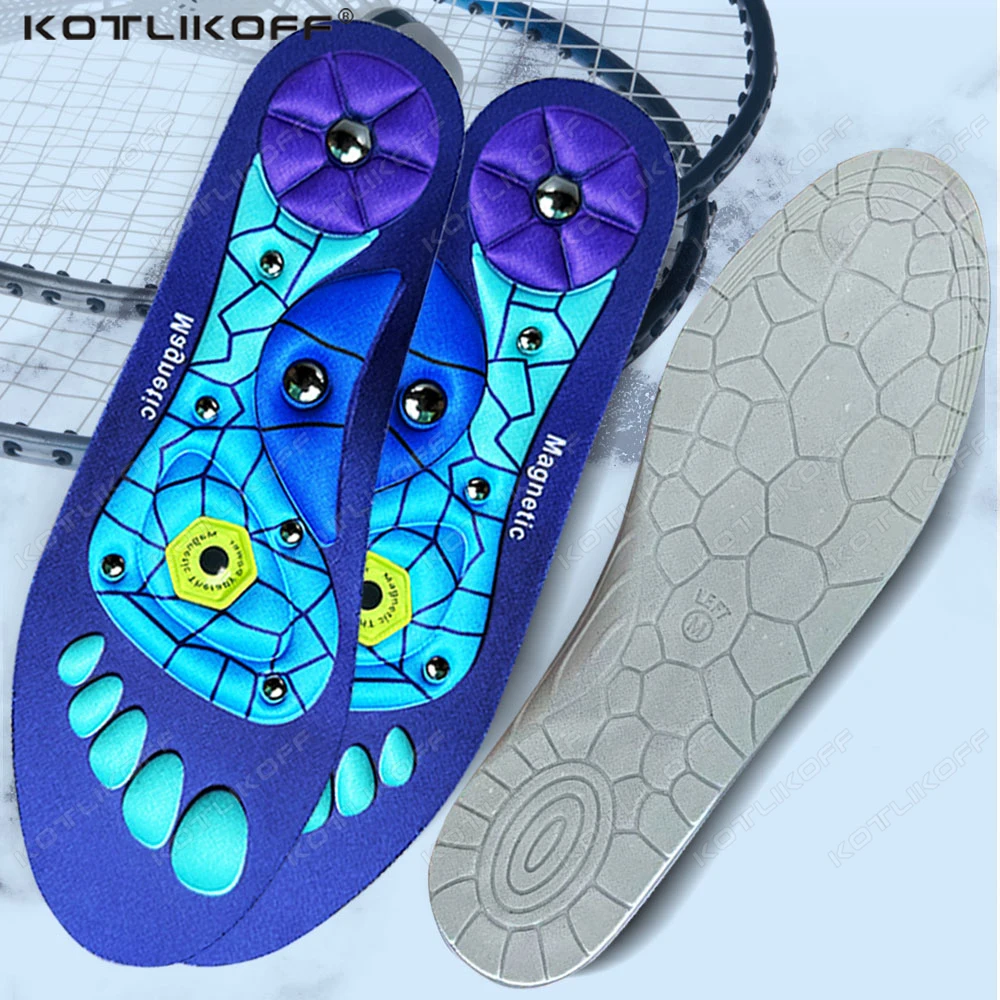 

1/2 пары магнитотерапевтических стельок для похудения, дышащие, спортивные, для бега, точечного массажа, магнитные стельки для похудения, ортопедические