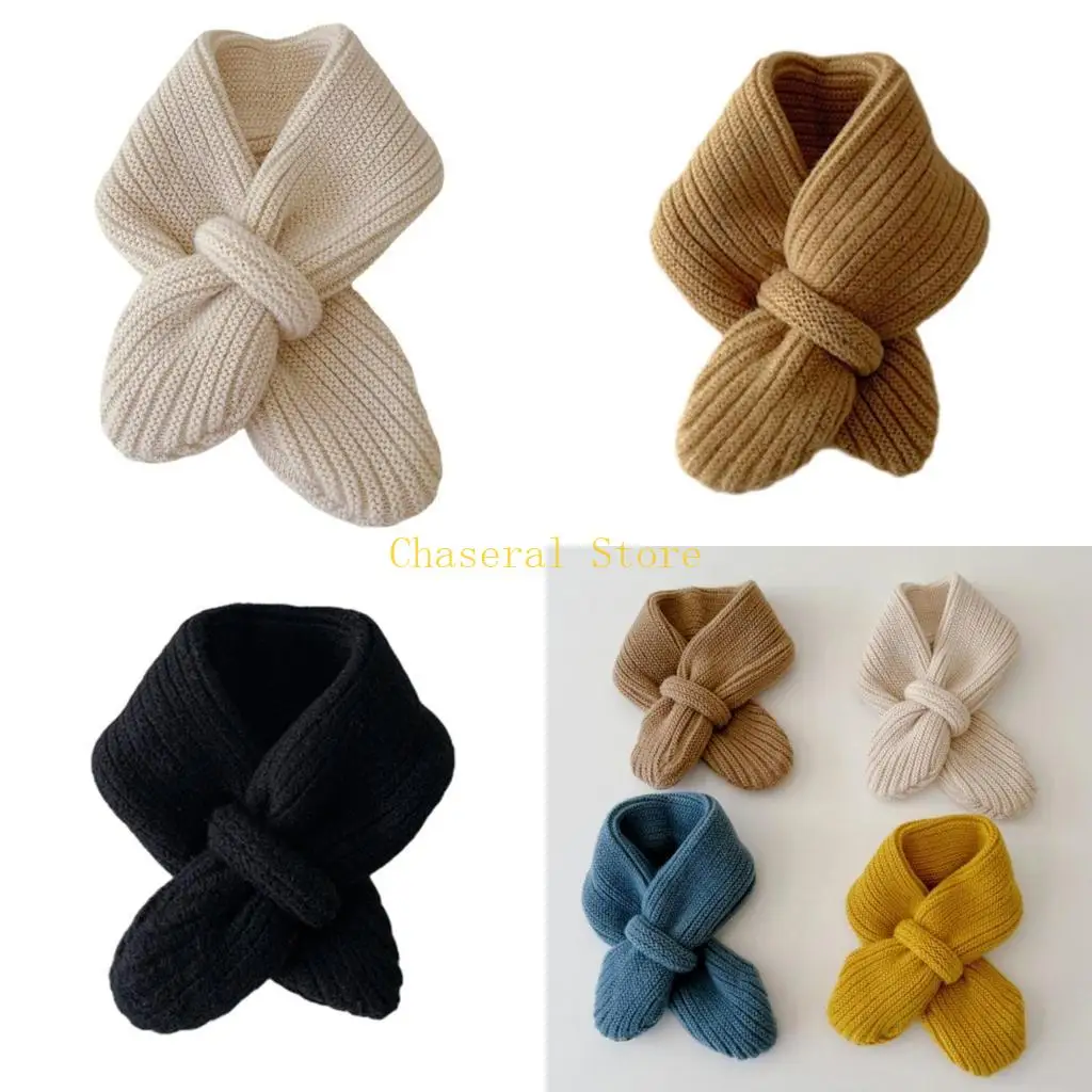E7CE Warm & Comfortable Kids Scarf Knitted Scarf Fashionable Scarf for Boys & Girls