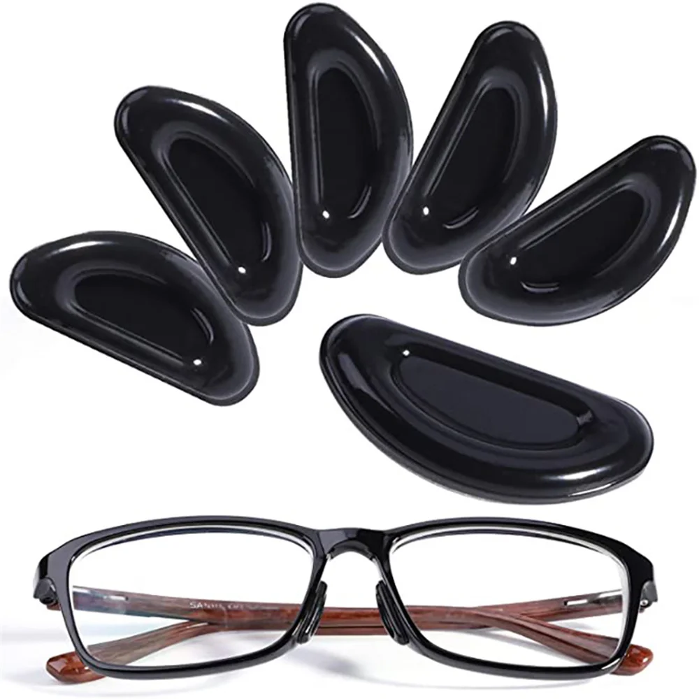 1 Pair  Adhesive Eye Glasses Nose Pads D Shape Stick On Anti-Slip Soft Silicone Adhesive Nose Pads Glasses Nose Pad