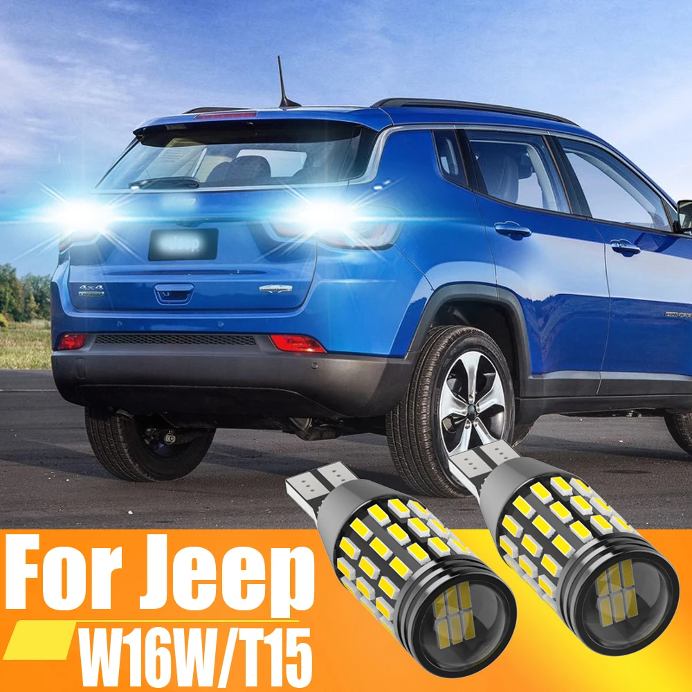 

2pcs W16W T15 921 912 LED Canbus Reverse Light Bulbs On Cars Back Up Lamp For Jeep Wrangler Jk Compass Renegade Cherokee Patriot