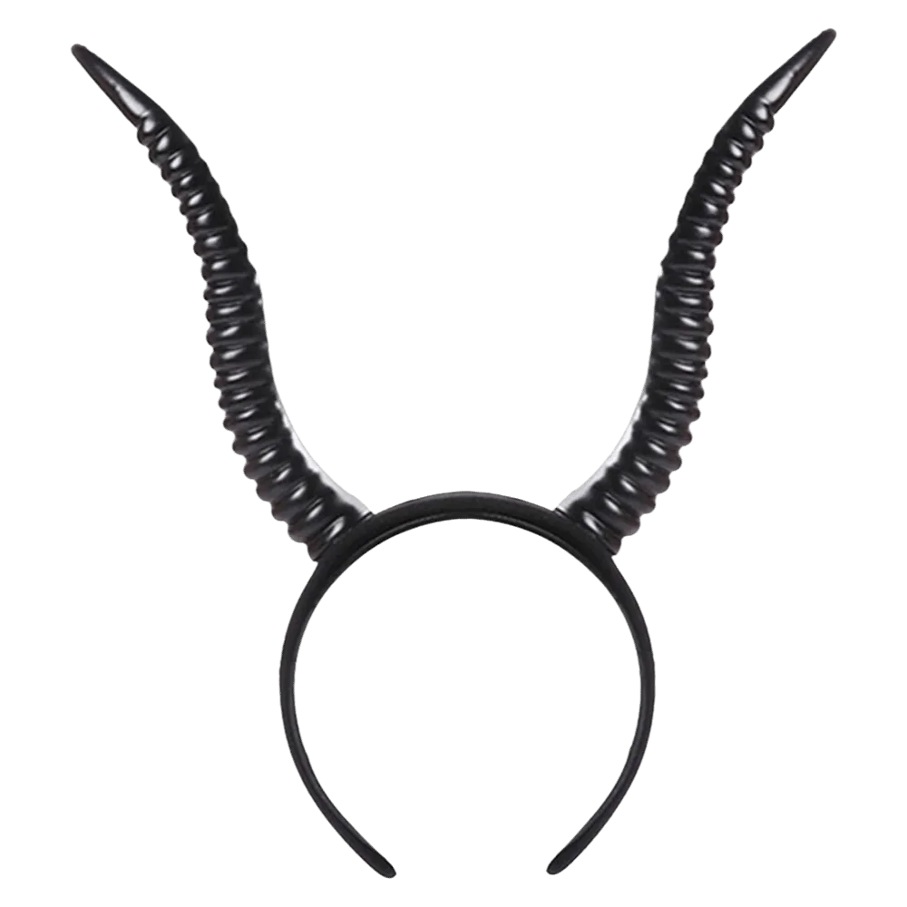 Gothic Demon Horns Headwear Cosplay Dark Style Halloween Devil Headband Headdress Decorative Cow Horn Hair Hoop Halloween Party