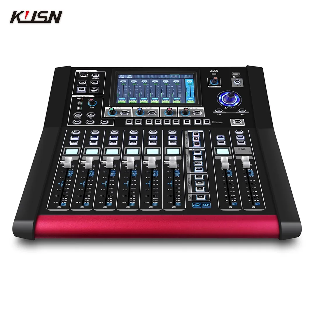 

DM20 18 Channel Dual 24-bit DSP Professional Digital Mixer Sound Audio Mixing Console Mixer Console With Bluetooth MP3 USB