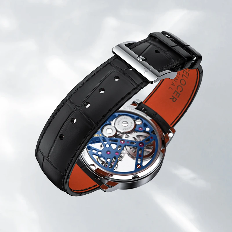 AGELOCER Oryginalny zegarek Tourbillon męski biznesowy formalny luksusowy szkieletowy ręczny zegarek mechaniczny prezent urodzinowy dla mężczyzn