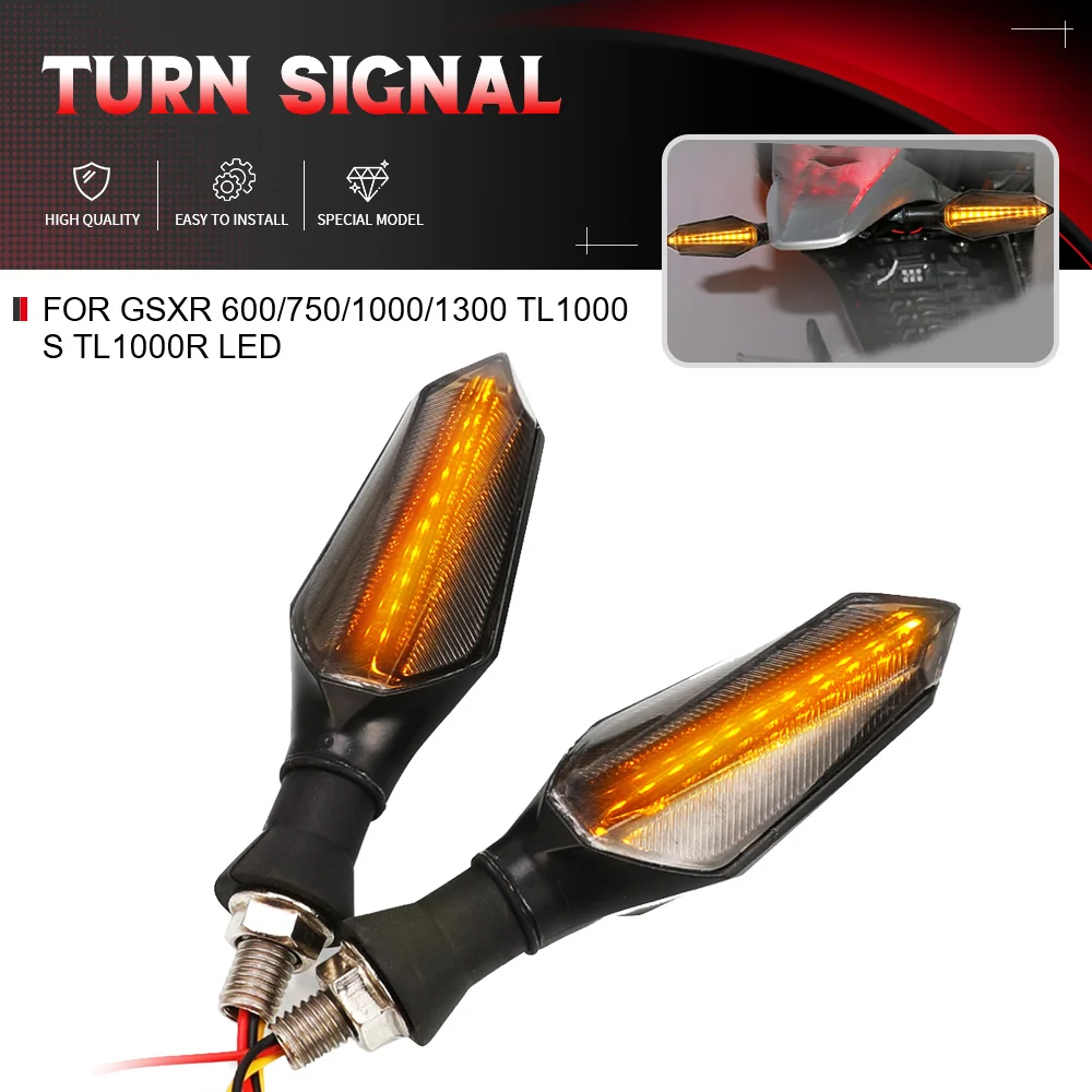 

For SUZUKI GSXR 600/750/1000/1300 TL1000 S TL1000R LED Motorcycle Turn Signal Light Waterproof Blinker Indicator Flasher Lamp