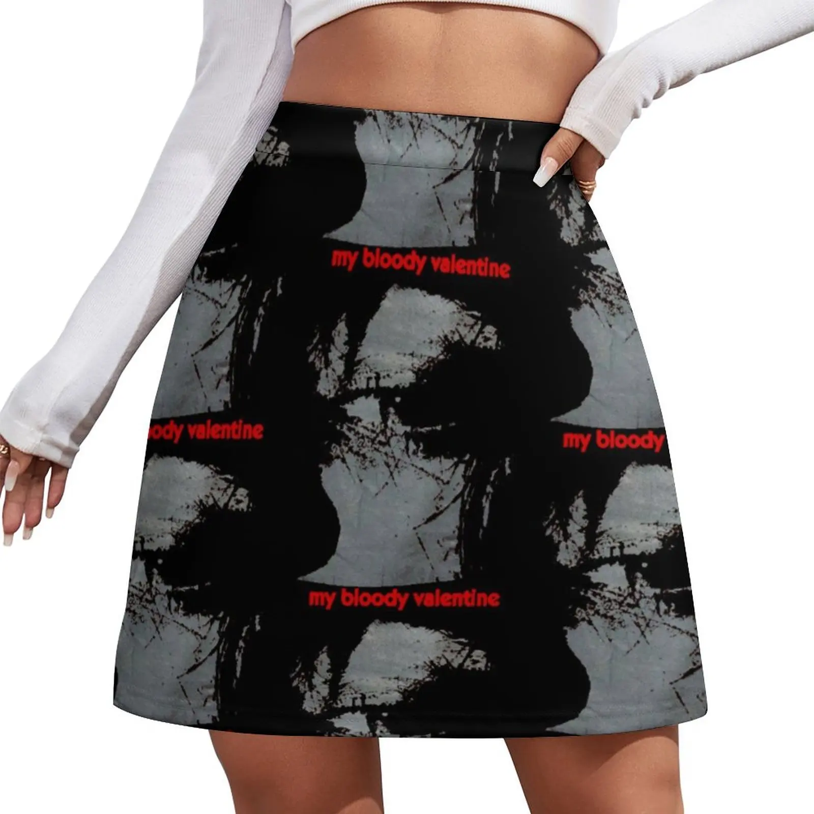 

My Bloody Valentine - Feed Me Wih Your Kiss - Vintage Replica Mini Skirt Skirt for girls korean style Mini Skirt