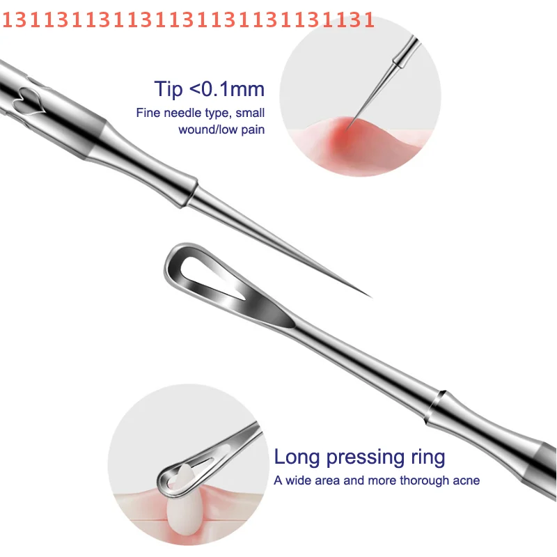 Outil d'élimination des points noirs, aiguille d'acné, extracteur de points blancs et de boutons, Kit de nettoyage pour l'élimination des imperfections du nez et du visage