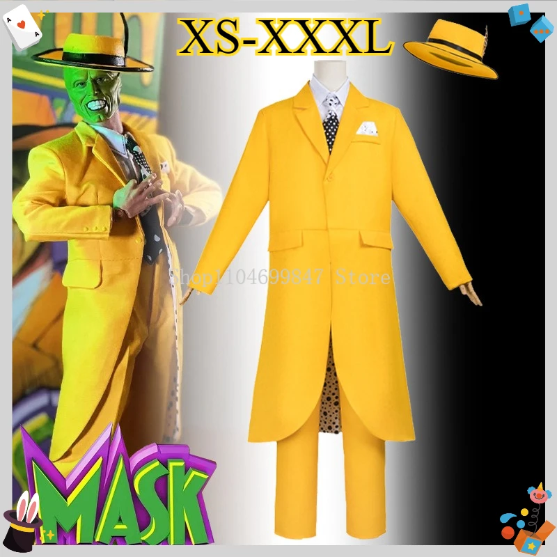 film-le-masque-jim-cosplay-costume-porter-cosplay-jaune-uniforme-carnaval-fete-costume-chapeau-vetement-halloween-clown-accessoires-tenues