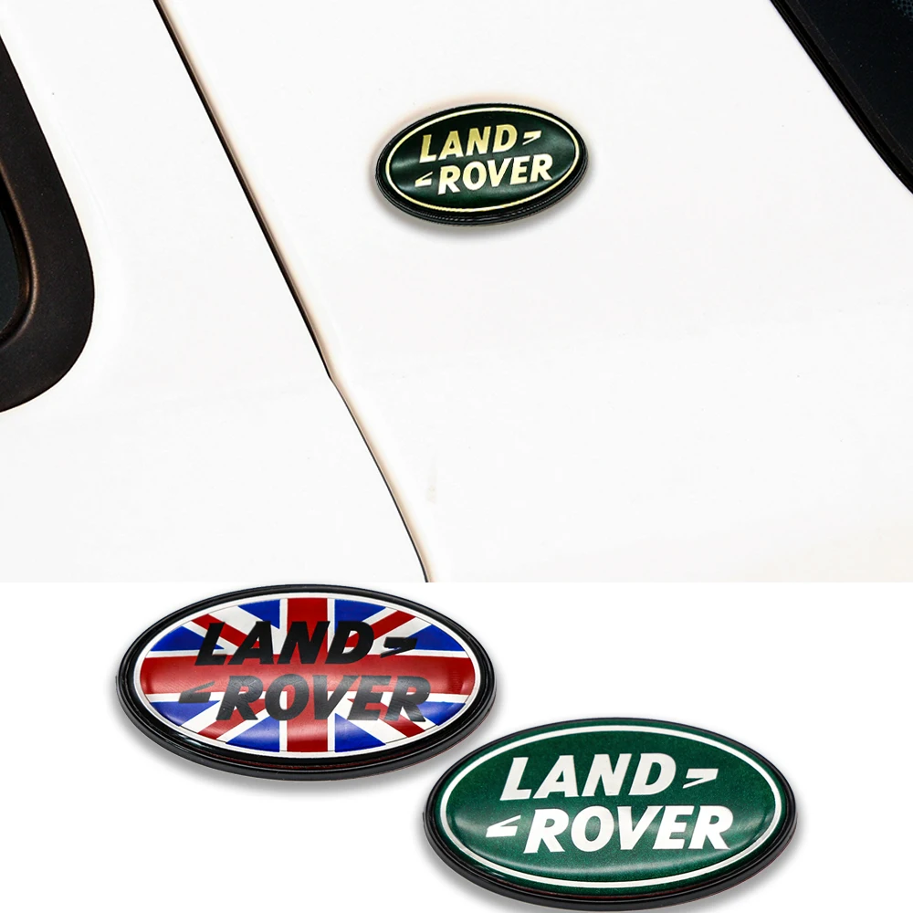 8.6cm Car Front Grille Trunk Badge Sticker Body Sticker For Land Rover Range Rover Evoque Discovery 3 4 Defender 4 Car Styling