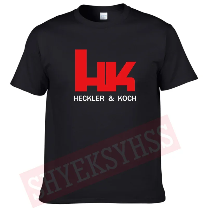 Heckler Koch Logo Men's Tshirt Men Women Outdoor Shooting T Shirt HK MP5 G3 G36 USP PistolXM25 100% Cotton T-shirt