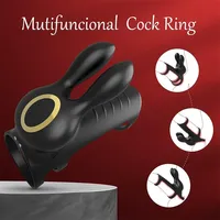 Massager Head Man Ring Clit Penis Sheath Double-Sided Vibrators Sex Toys For Couples Lifelike Masturbator For Man Balles Toys