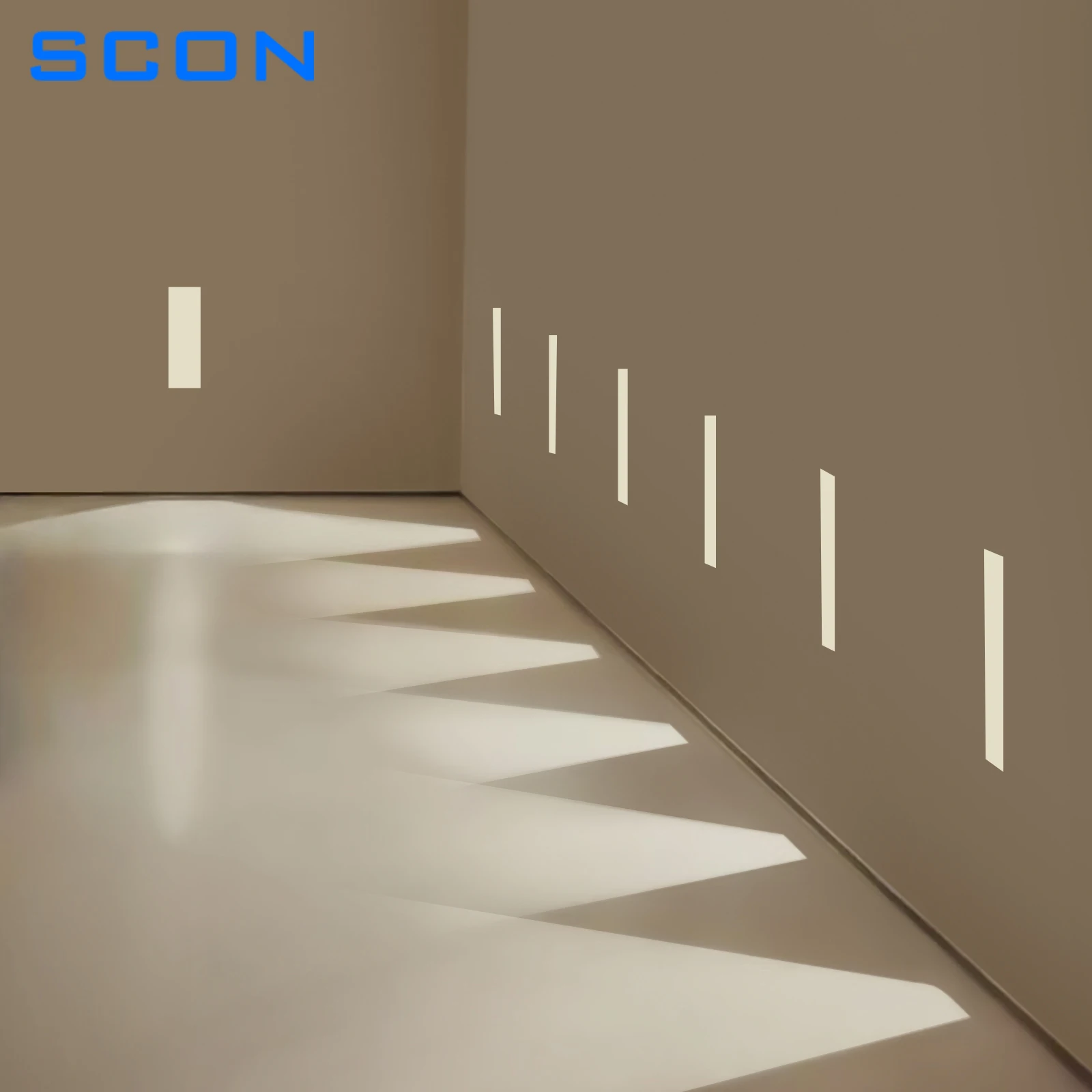 SCON LED Recessed Trimless Step Light Indoor Skirting Wall Light Rectangle Invisible Stair Light for Hallway Bedroom Stairway