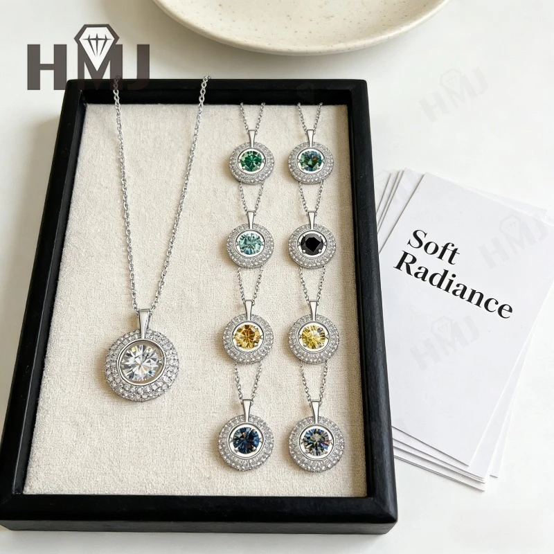 D White Moissanite RoundCut Flexible Necklace White Gold Comfort Fit Adjustable Chain Everyday Elegant Fine Jewelry Gift for Her