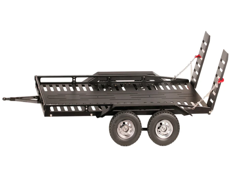 KYX Racing Heavy Duty Aluminum Trailer for 1/10 Rc Rock Crawler Truck Traxxas TRX4 Axial SCX10 SCX10 II 90046 90047 CC01 D90