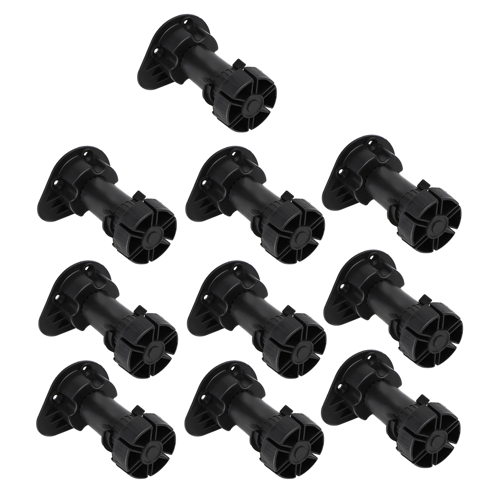 

Plastic Cabinet Feet Adjustable Black Furniture Legs for Sofa Table Kitchen 360 Degree Thread Durable Quality Thickened Base
