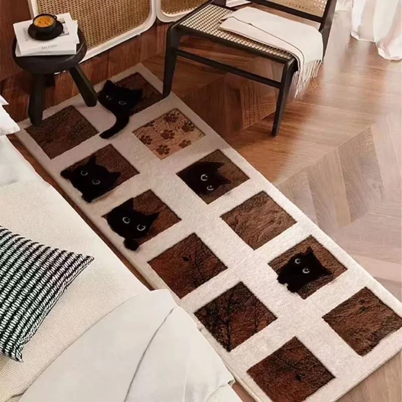 

Imitation cashmere bedroom bedside blanket non-slip household floor mat bay window blanket thickened anti-drop floor mat