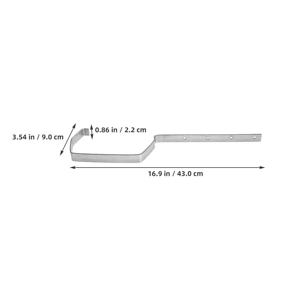 4 pcs Heavy Duty Iron Brackets Roof Gutter Racks For Rain Gutter Support Stable Water Flow Prevent Sagging Durable Metal