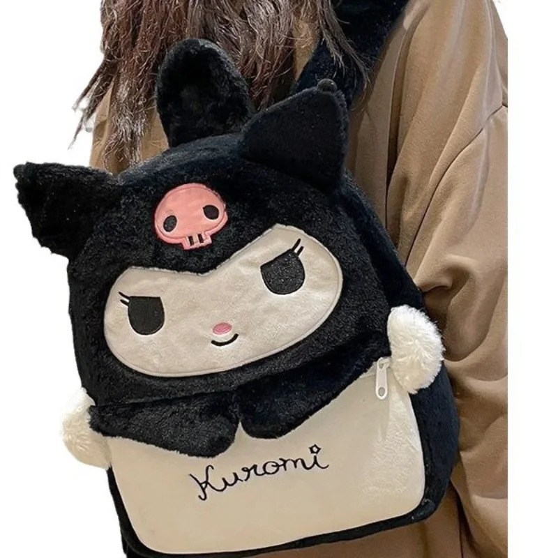 Sanrio Hello Kitty Cute Cartoon Casual Comfort School Bag Kulomi Plush Commuter Backpack Travel Bag