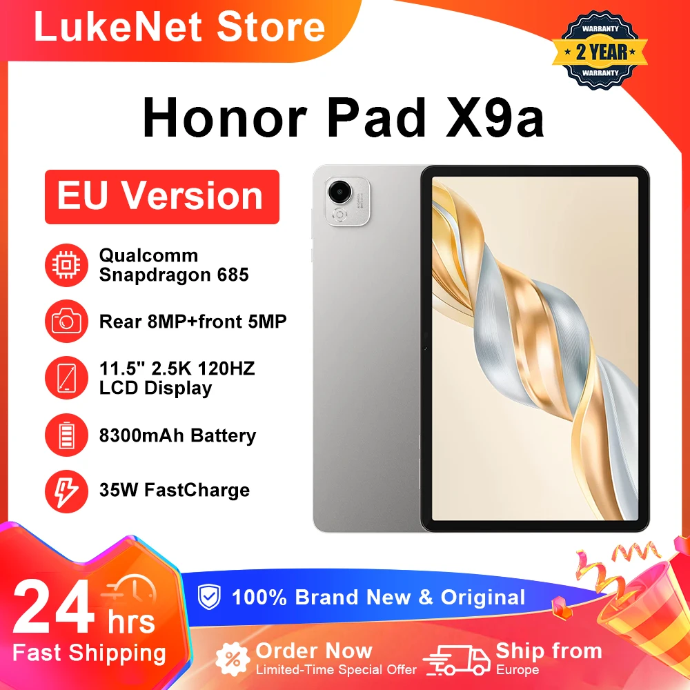 Tablet HONOR Pad X9a con Qualcomm Snapdragon 685, WIFI, Pantalla HONOR Fullview de 11.5 Pulgadas y 120Hz 2.5K, Batería… — oferta en AliExpress