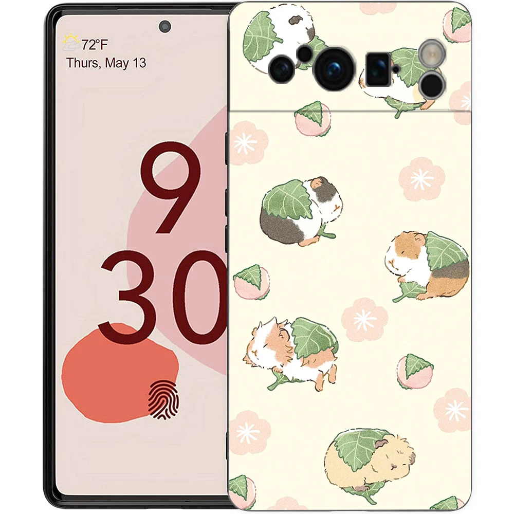 Für Google Pixel 10 Pro Handyhülle Pixel 9 Pro XL TPU Hülle Pixel 8 Pro 9A 8A 7A 7 6A 6 Pro Cover Tier Meerschweinchen Cavy Niedlich