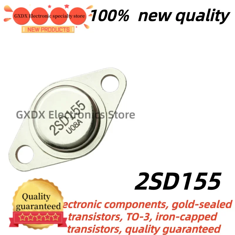 2-5-10pcs/lot 100% New Quality TO3 2SD155 Sealed transistor TO-3 metal cap tube