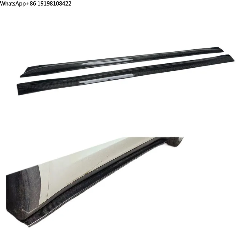 Perfect Fitment Carbon Fiber Model Y Side Skirts Rocker Panels For Tesla Model Y 2019+