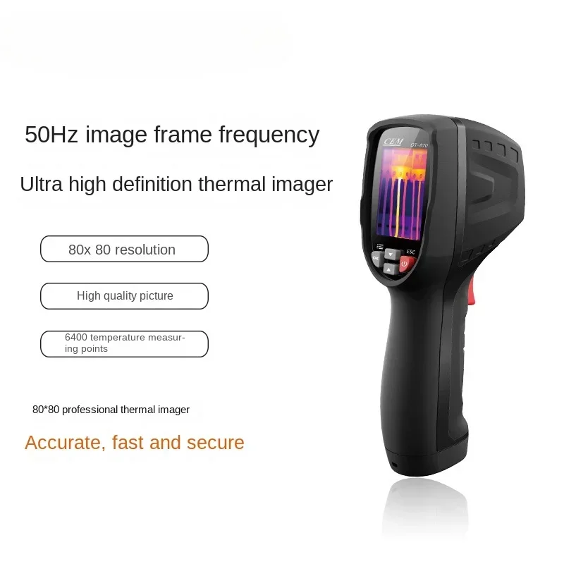 True RMS DT-870 Thermal Imager Portable Detector Ultra High Definition Visual Temperature Measurement Thermal Imager