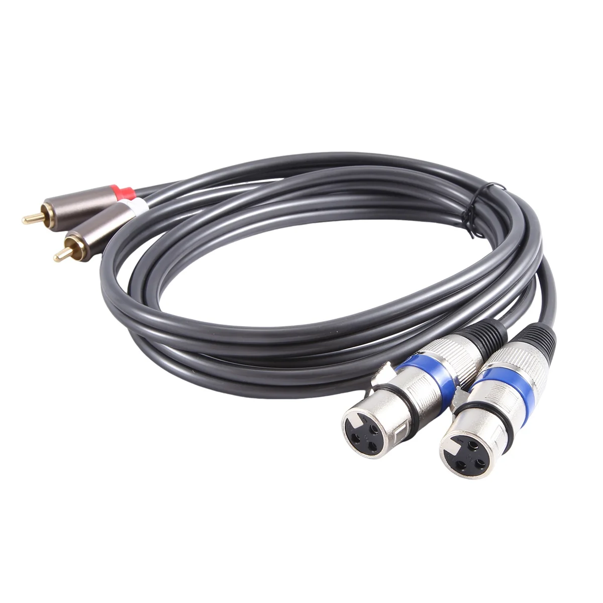 Hifi Audio Cable 2 Rca Male to Xlr 3 Pin Female Mixing Console Amplifier Dual Xlr to Dual Rca Shileded Cable 1.5M