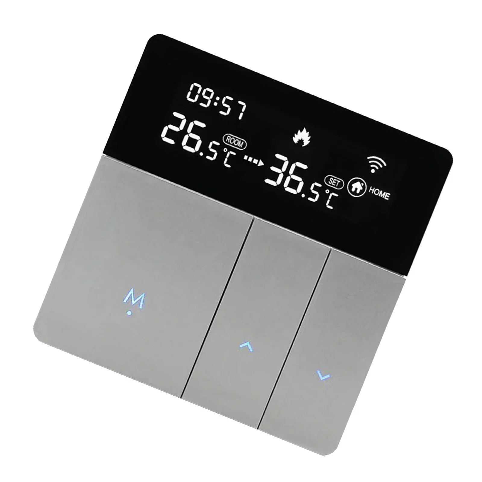 インテリジェント温度コントローラー,壁コンセントサーモスタット,音声制御,LCDパネル,wifi