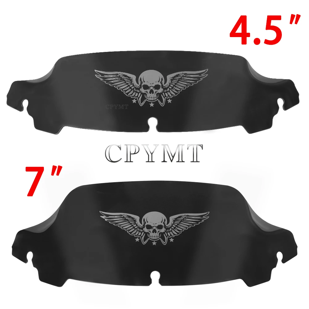 

4.5" 7" Windshield Fairing Motorcycle Wind Deflector fit For Harley Electra Glide Street Glide Ultra Classic Touring 2014-2022
