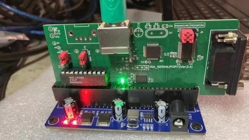 LY-ISA‑Bus 8‑Bit Expansion Card Serial Port PS2 Mouse Optical Mouse DOS Interface Expansion Board Replacement Accessory