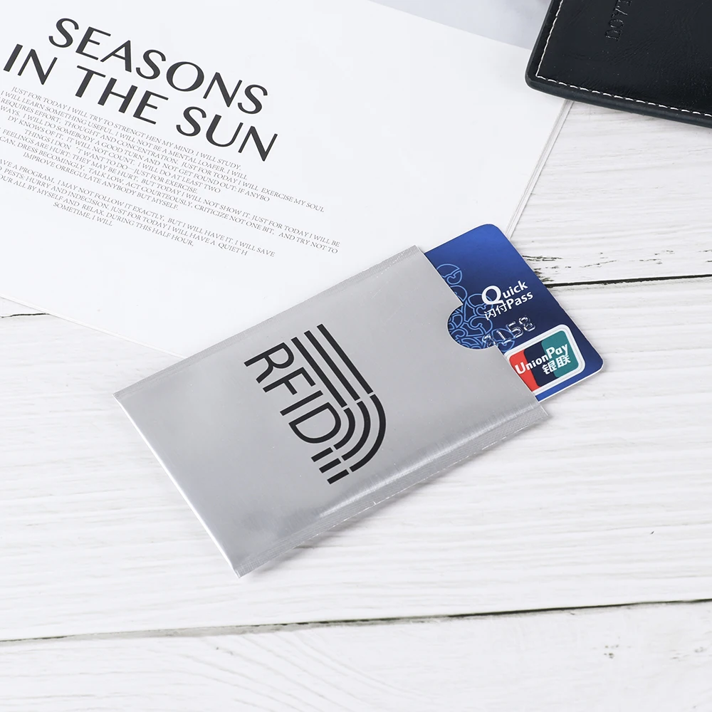 10pcs Prevent Scanning Anti Theft RFID Blocking Cards Protector Sleeve Card Holder ID Bank Card Case Anti Rfid Wallet