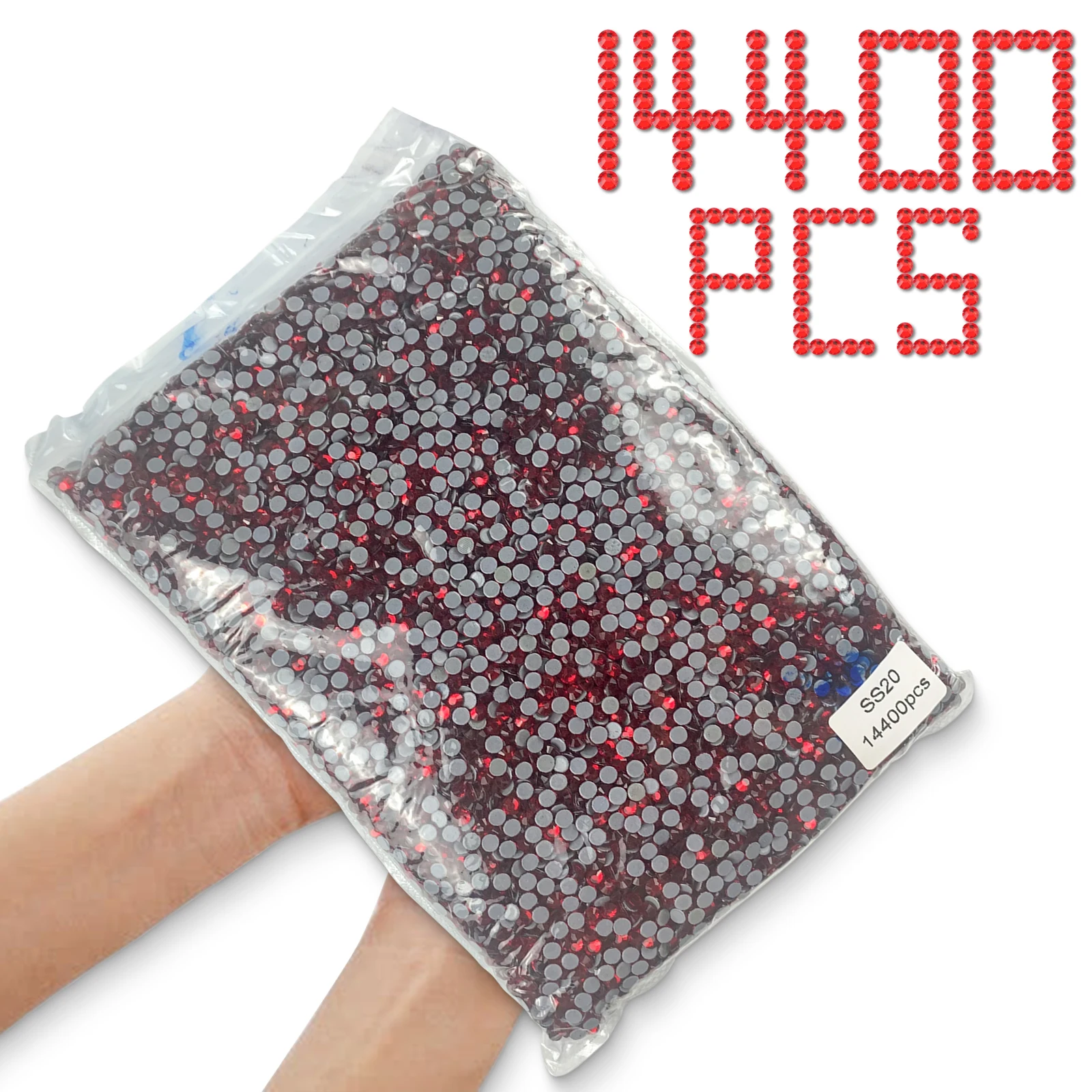 Wholesale Better DMC Red Hotfix Rhinestones Glass Strass Hot Fix Iron On Rhinestones Sewing & Fabric Decorations