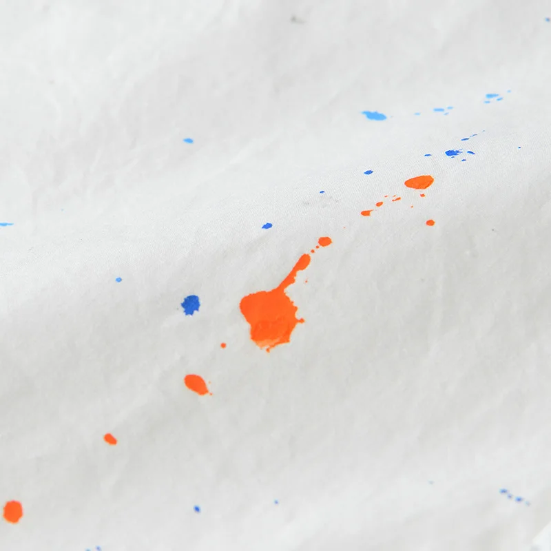 

100% хлопок, новая стильная качественная рубашка с короткими рукавами, мужская брендовая модная удобная верхняя одежда с принтом чернил, сорочка Homme