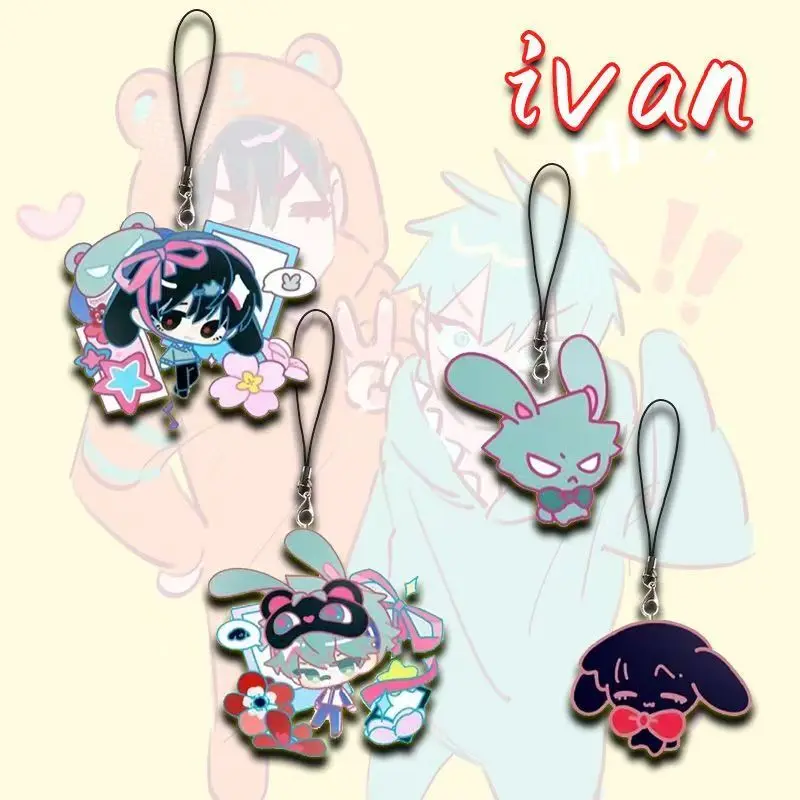 4Pcs/Pack Alien Stage Chibi Ivan Till Mizi Sua Keychain High Quality Acrylic Pendant Student Bag Decoration Gift