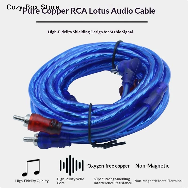 [ZY]Automotive Pure Copper Audio Amplifier Cable 1/2/3/4.5/5m Audio System Modification Subwoofer Amplifier Wire Signal Cable